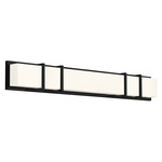 Alberni Bathroom Vanity Light - Black / Opal