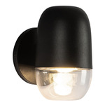 Yara Outdoor Wall Light - Black / Clear