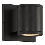 Griffith Outdoor Downlight Wall Light - Black / Clear