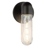 Lima Outdoor Wall Light - Black / Clear Water