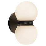 Peri Outdoor Wall Sconce - Black / Opal
