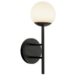 Claremont Outdoor Wall Sconce - Black / Opal