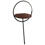 Maya Leaning Floor Lamp - Black / Walnut