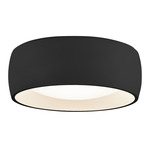 Savile Ceiling Flush Light - Black / White