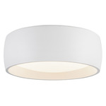 Savile Ceiling Flush Light - White / White