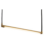 Laurence Linear Pendant - Vintage Brass / Frosted