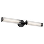 Braga Bathroom Vanity Light - Black / Frost / Clear