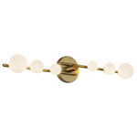 Juniper Bathroom Vanity Light - Brushed Gold / Opal