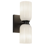 Nola Wall Sconce - Black / Glossy Opal