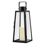 Hugh Decorative Lantern - Black / Clear