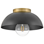 Stu Ceiling Light - Lacquered Brass / Black