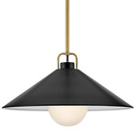 Milo Pendant - Lacquered Brass / Black