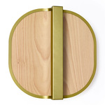 Omma Wall Sconce - Gold / Natural Beech Wood