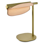 Omma Table Lamp - Gold / Natural Beech Wood