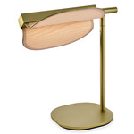 Omma Table Lamp - Gold / Natural Beech
