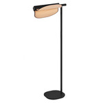 Omma Floor Lamp - Matte Black / Natural Beech Wood