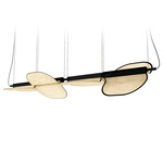 Omma Double Pendant - Matte Black / Natural White