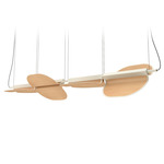 Omma Double Pendant - Ivory / Natural Beech Wood