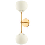 Saylor Wall Sconce - Aged Brass / Soft Cream