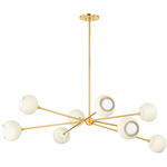 Saylor Chandelier - Aged Brass / Soft Cream