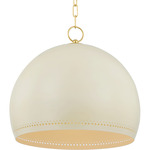 Etna Pendant - Aged Brass / Soft Cream