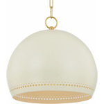 Etna Pendant - Aged Brass / Soft Cream