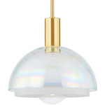 Modena Pendant - Aged Brass / Opal Shiny