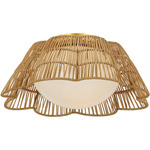 Rosa Ceiling Light - Aged Brass / Natural Rattan