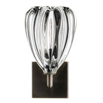 Barnacle Cone Elbow Wall Sconce - Black / Clear