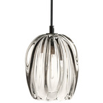 Barnacle Large Barrel Pendant - Black / Clear