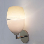 Lattimo Elbow Wall Sconce - Satin Nickel / White / Ivory