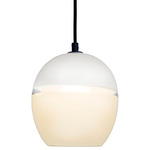 Lattimo Large Barrel Pendant - Black / White / Ivory