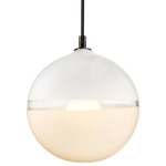 Lattimo Large Orb Pendant - Black / White / Ivory