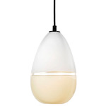 Lattimo Teardrop Pendant - Black / White / Ivory