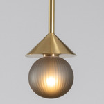 Peak Pendant - Brushed Brass / Neutral Gray