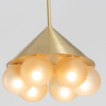 Peak Chandelier - Brushed Brass / Whiskey