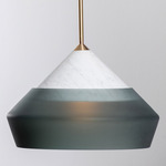 Rest Pendant - Brushed Brass / Smoke Frosted