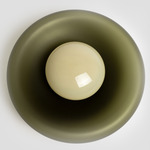 Pillow Pendant - Brushed Brass / Smoke Frosted / Beige