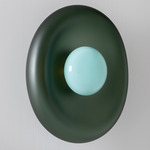 Pillow Wall / Ceiling Light - Brushed Brass / Smoke Frosted / Celadon