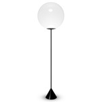 Globe Floor Lamp - Black / Opal