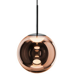 Globe Pendant - Black / Copper