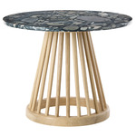 Fan Table - Natural / Pebble Marble