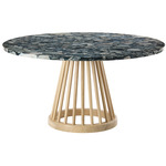 Fan Table - Natural / Pebble Marble