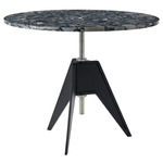 Screw Cafe Table - Black / Pebble Marble