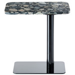 Stone Rectangle Table - Black / Pebble Marble