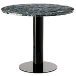 Tube Dining Table - Black / Pebble Marble