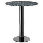 Tube High Top Table - Black / Pebble Marble