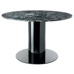 Tube Dining Table - Black / Pebble Marble