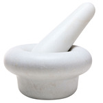 Stone Pestle and Mortar - White Marble