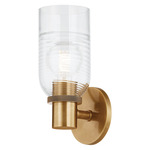 Redding Wall Light - Patina Brass / Clear